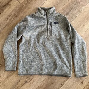 Patagonia Men's Quarter Zip Gray Sweater